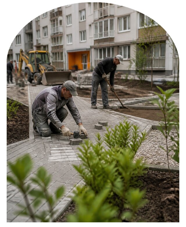 Благоустройство двора многоквартирного дома в Великих Луке